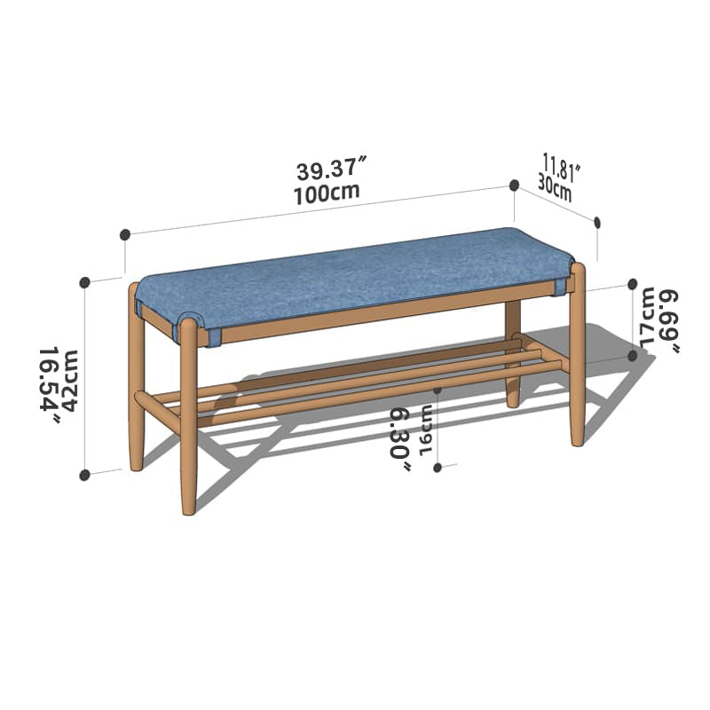 Handcrafted Green Stool in Natural Wood with Cotton Linen Upholstery - Multiple Color Options Available hykmq-744