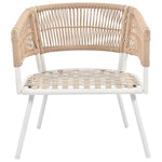 K&K 4-Piece Boho Rope Patio Furniture Set, Outdoor Furniture with Acacia Wood Table, Patio Conversation Set with Deep Seating & Thick Cushion for Backyard Porch Balcony, Beige SK000004AAZ-djyc