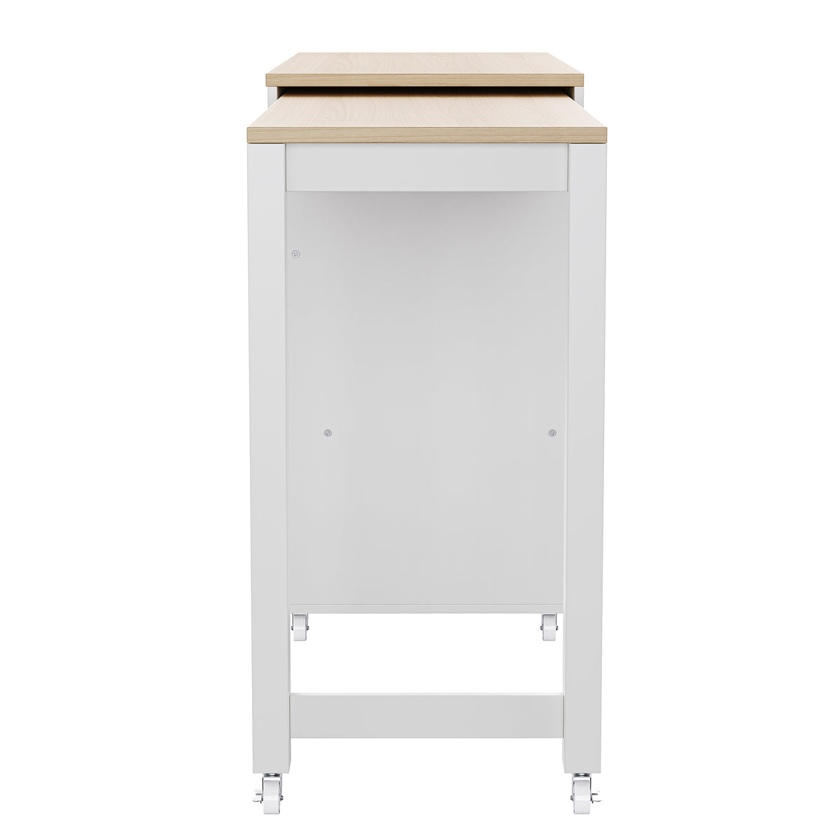 K&K 74.5 inch Kitchen Island with Extendable Dining Table , Rolling Kitchen Island on Wheels with Spice Rack and 2 Drawers,Kitchen Storage Cart with 4 Door Cabinet, for Kitchen, Dining Room, White N707S000009W-djyc