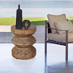 Faux Woodgrain Texture Round Accent Table W2029P165687-djyc