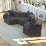 54''L Chenille Sponge single sofa,No Assembly Required,Fluffy Modern Sleeper Chair for Living room, Bedroom, Lounge and Projection Room W834P221043-djyc