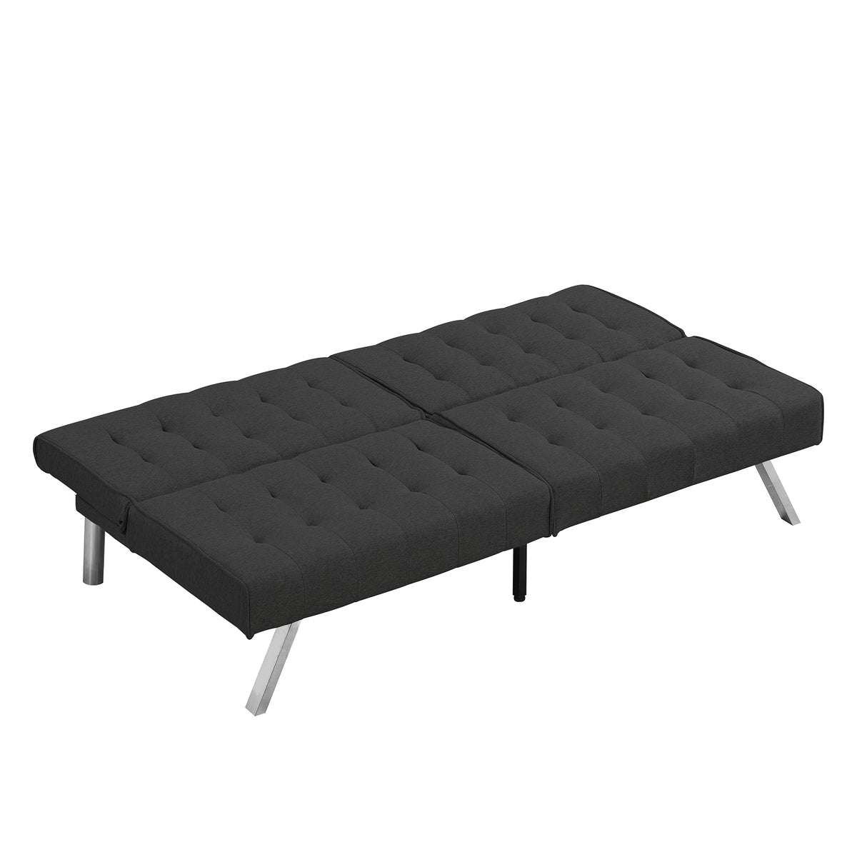 WOOD FRAME, STAINLESS LEG, FUTON, SOFA BED BLACK W21482229-djyc