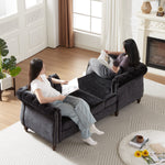 81-inch Chenille Face-to-face Chaise Lounge with Two Pillows,Nailhead trim,Button Tufted Design and Rolled Arms for Lounge, Living room and Office W834S00319-djyc