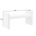 Bedroom storage stool, linen fabric storage stool, large storage space,44.48 inches, can be used for bed end, living room, entrance, BEIGE W487P186353-djyc