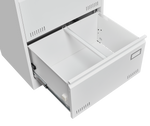 Filing Cabinet Lateral File Cabinet 3 Drawer, White Filing Cabinets with Lock, Locking Metal File Cabinets Three Drawer Office Cabinet for Legal/Letter/A4/F4 Home Offic W1247118745-djyc