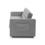 Loveseats Sofa Bed with Pull-out Bed, Adjsutable Back and Two Arm Pocket,Grey W48766862-djyc