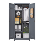 Metal Storage Cabinets, Cleaning Tool Cabinet with Locking Door, Tall Broom Tool Organizer and Storage, Large Storage Cabinet for Kitchen, Pantry, Office, Shop W328P193779-djyc
