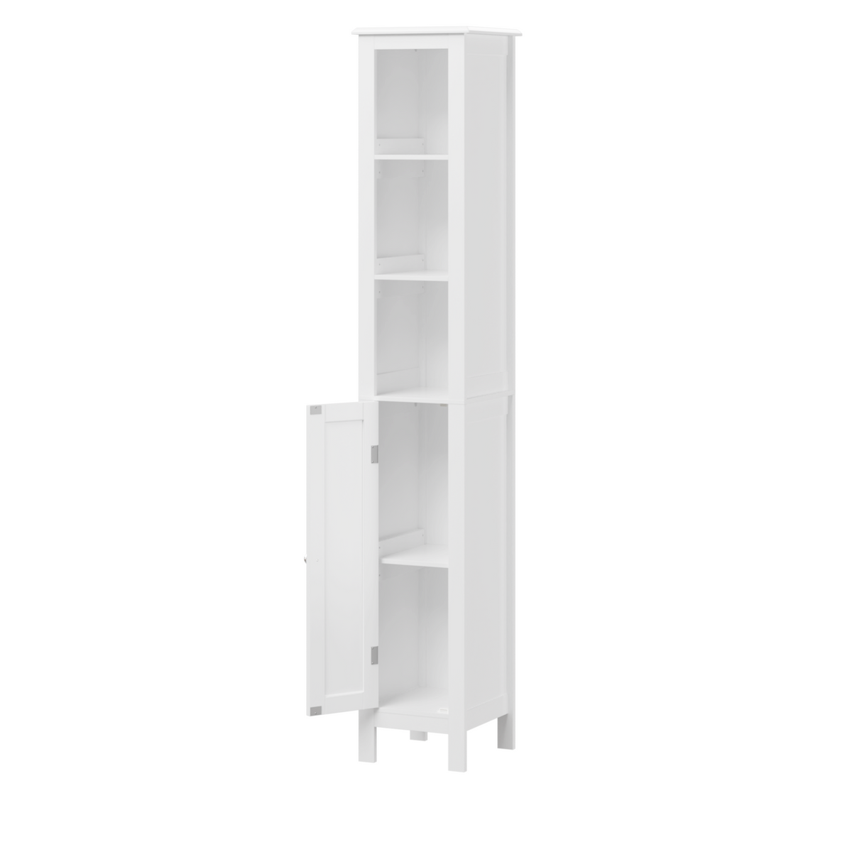 66.92" Tall Bathroom Storage Cabinet with Adjustable Shelves,Slim 1 Doors Freestanding Cabinet with Anti-Tip, Open compartments, for Home, Small Spaces, Bathroom,Kitchen, Living Room, White W808P174804-djyc