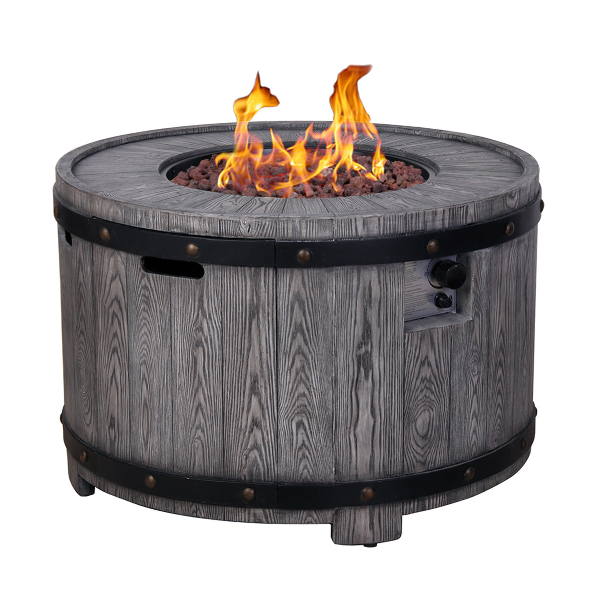 Hot Sales Product Faux Wood Grain Gas Fire Pit Table, Create A Wild-joy Resort On Your Patio With This Fire Pit Table W2029120113-djyc