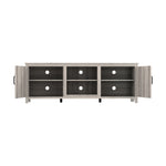 TV Stand Storage Media Console Entertainment Center With Two Doors, Grey Walnut W88168239-djyc