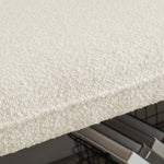 Bedroom storage stool, linen fabric storage stool, large storage space,44.48 inches, can be used for bed end, living room, entrance, BEIGE W487P186353-djyc