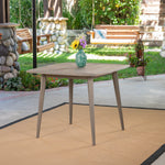 Outdoor Square Acacia Wood Table with Straight Legs, Gray 63258.00GRY-djyc