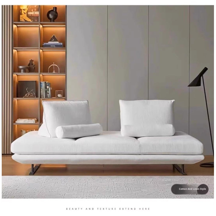 Armless Movable Cotton-Linen Fabric Sofa with Backrest, Window Seat Couch aj-0209-53