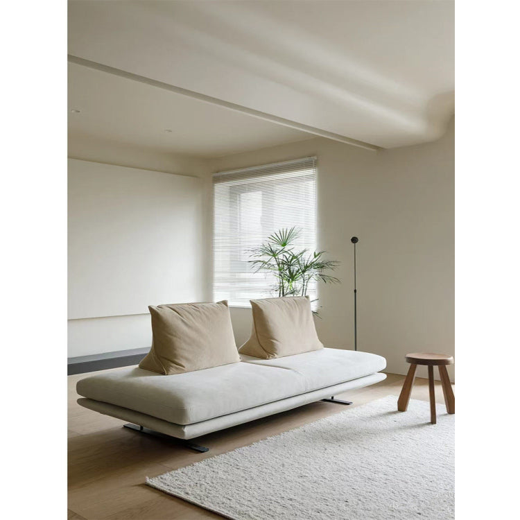 Armless Movable Cotton-Linen Fabric Sofa with Backrest, Window Seat Couch aj-0209-53