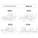 Armless Movable Cotton-Linen Fabric Sofa with Backrest, Window Seat Couch aj-0209-53