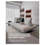 Armless Movable Cotton-Linen Fabric Sofa with Backrest, Window Seat Couch aj-0209-53