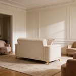 Lisa 2Pc Sofa and Loveseat Set in Ivory-B009S02227 - 场景图