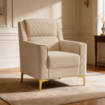 Lisa 3Pc Sofa, Loveseat and Accent Chair Set in Ivory-B009S02228 - 场景图