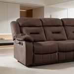 2pc Living Room Set 1x Sofa 1x Loveseat Pillow Armrest Supportive Headrest Vertical Tufting Chocolate Finish Contemporary Primary Living Room Furniture-B011S02363 - 场景图