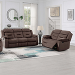 2pc Living Room Set 1x Sofa 1x Loveseat Pillow Armrest Supportive Headrest Vertical Tufting Chocolate Finish Contemporary Primary Living Room Furniture-B011S02363 - 正方形修复