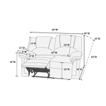 Modern Contemporary Style 3pc Living Room Set 1x Sofa 1x Loveseat 1x Chair Black Finish Pillow Arms Cushion Backrest Primary Living Room Furniture-B011S02382 - 商品介绍图