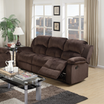 Modern Style 2pc Living Room Set Horizontal And Vertical TuftingCushion Back Pillow Arms Suede Padded Chocolate Finish Primary Living Room Furniture-B011S02396 - 正方形修复