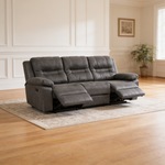 Modern Style Comfortable 2pc Living Room Set Pillow Arms Cushion Back Leatherette Padded Slate Blue Finish Horizontal Tufting Primary Living Room Furniture-B011S02408 - 场景图