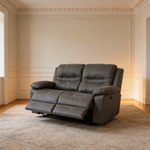 Modern Style Comfortable 2pc Living Room Set Pillow Arms Cushion Back Leatherette Padded Slate Blue Finish Horizontal Tufting Primary Living Room Furniture-B011S02408 - 场景图
