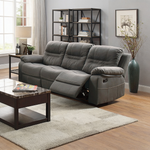 Modern Style Comfortable 2pc Living Room Set Pillow Arms Cushion Back Leatherette Padded Slate Blue Finish Horizontal Tufting Primary Living Room Furniture-B011S02408 - 正方形修复