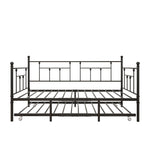 Metal Daybed Frame Twin Size Platform with trundle , No Box Spring Needed Black W840104493-djyc