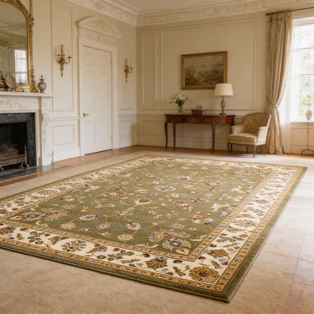 Classic GC_VIN5008 Green 5 ft. 3 in. x 7 ft. 3 in. Area Rug-B186P452265 - 场景图