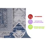 MARFI Collection 5X7 Blue / Grey / Oriental Area Rug-B189P183491 - 商品介绍图
