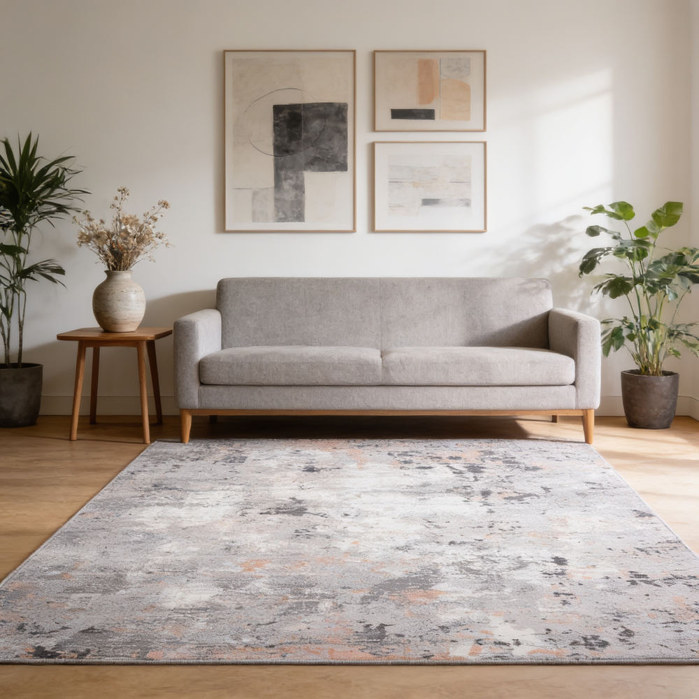 MARFI Collection 2X3 Grey / Multi / Abstract Doormat Rug-B189P183509 - 场景图