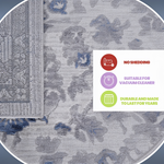 MARFI Collection 8X10 Blue / Silver / Oriental Area Rug-B189P183521 - 正方形修复
