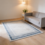 MARFI Collection 8X10 Blue / Ivory / Bordered Area Rug-B189P183530 - 场景图