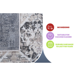 PAYAS Collection 8X10 Cream / Anthracite / Traditional Area Rug-B189P183617 - 商品介绍图