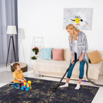 MAVAL Black Washable Rug 9x12 Area Rug (Black+Gold, 9'x12')-B189P188986 - 正方形修复