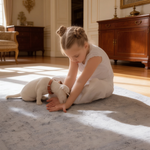 MAVAL Blue Washable Rug 2'6'' x 10' Runner Rug (Blue+Cream, 2'6'' x 10')-B189P189047 - 场景图
