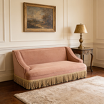 Duchess 33' Medium Princess Pet Bed Sofa with Fringe Skirt, Peach Orange Performance Velvet-B2719P479029 - 场景图
