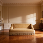 Duchess 33' Medium Princess Pet Bed Sofa with Fringe Skirt, Gold Yellow Performance Velvet-B2719P479030 - 场景图