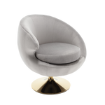 360 Degree Swivel Cuddle Barrel AccentChairs, Round Armchairs with Wide Upholstered, FluffyFabric Chair for Living Room, Bedroom, Office, Waiting Rooms W1539P147081-djyc
