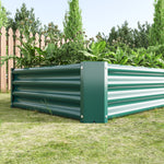 Raised Garden Bed Outdoor, 6×3×1ft , Metal RaisedRectangle Planter Beds for Plants, Vegetables, and Flowers - Green W84091003-djyc