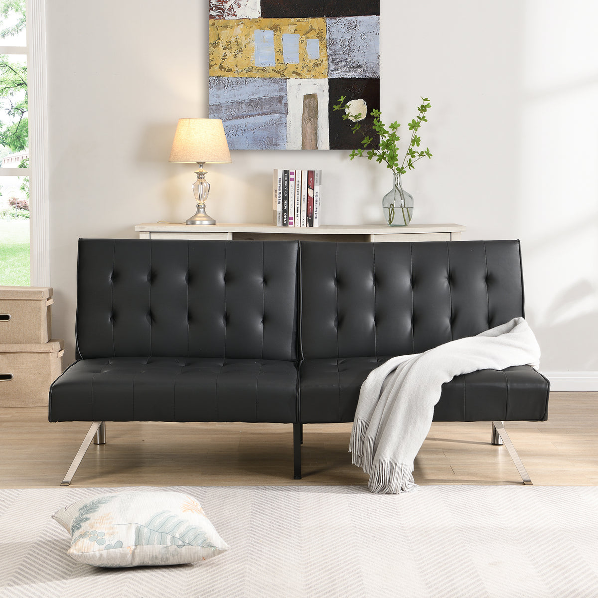 sofa bed black pvc W21481811-djyc