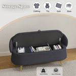 50-Inch Multi-Functional Rectangular Bed End Storage Sofa Stool in Teddy Fleece: Dreamy Comfort for Your Fashionable Home W1278122698-djyc