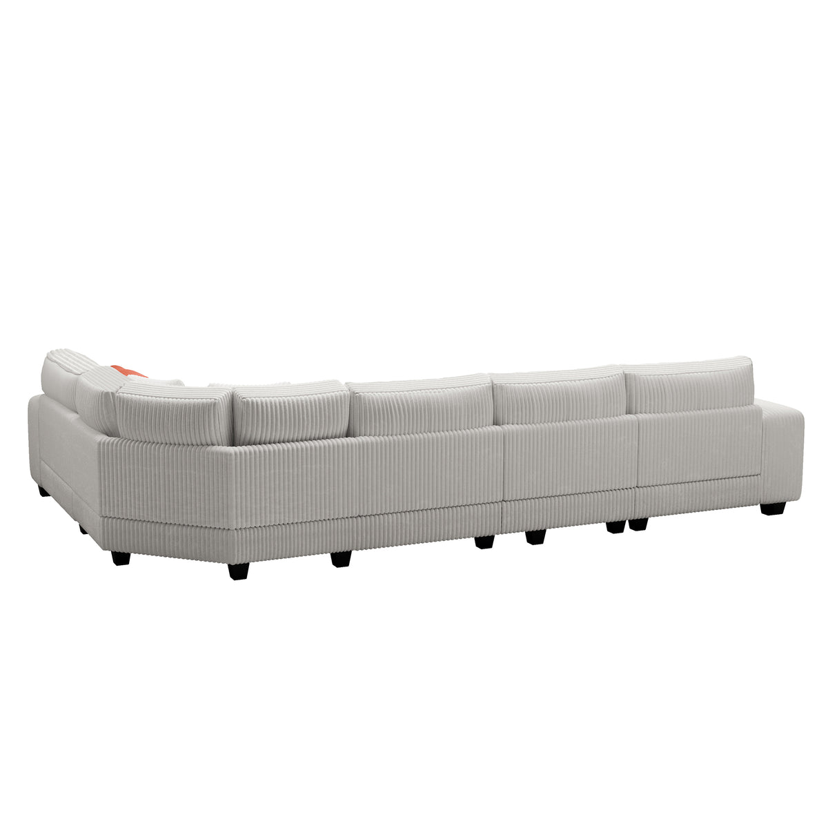 Modular Sectional L-shaped Sofa with Armrest Wooden Frame Locker, Stylish and Comfortable , Cream Style, Beige W1793S00009-djyc