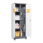 Metal Storage Cabinets, Cleaning Tool Cabinet with Locking Door, Tall Broom Tool Organizer and Storage, Large Storage Cabinet for Kitchen, Pantry, Office, Shop W328P193782-djyc
