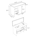 31.49 inch black brown shoe stool, soft cushion, soft and comfortable cushion, can be placed in the door, bedroom and other scenes W1278P185554-djyc