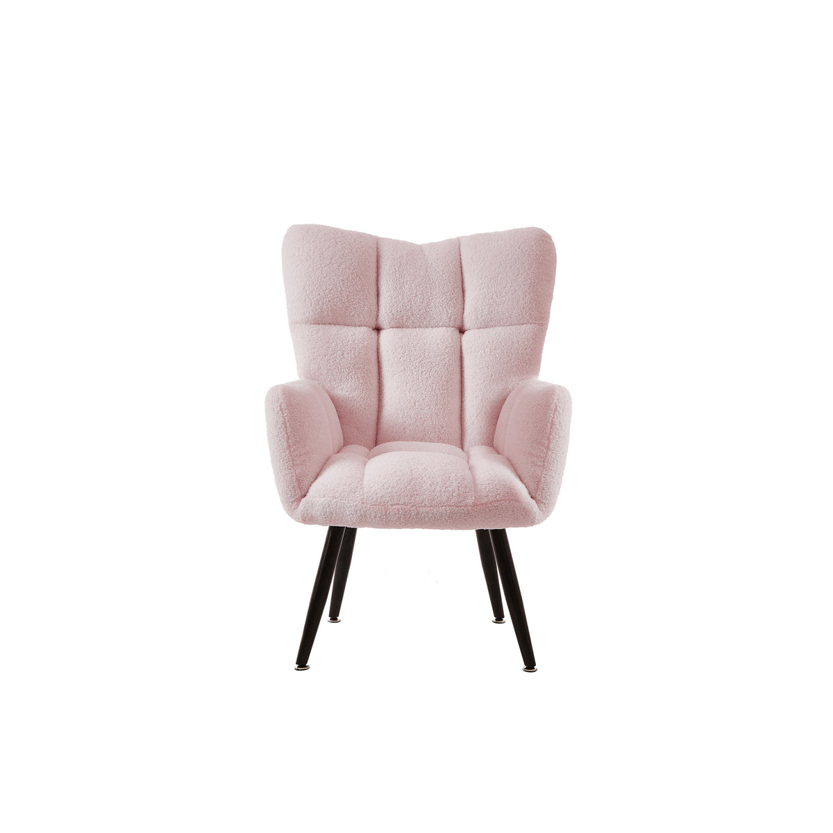 Modern Single Sofa Armchair with High Backrest Comfy Reading Chair for Small Spaces/Living Room/Bedroom/Apartment (COLOR:PINK) W1669P175503-djyc