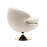 360 Degree Swivel Cuddle Barrel AccentChairs, Round Armchairs with Wide Upholstered, FluffyFabric Chair for Living Room, Bedroom, Office, Waiting Rooms W1539P147080-djyc