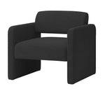 BLACK single sofa chair, upholstered comfortable chair with armrests, for dining room/bedroom/living room/reception - BLACK (30.9"*30.51"*30.11") W487P183019-djyc